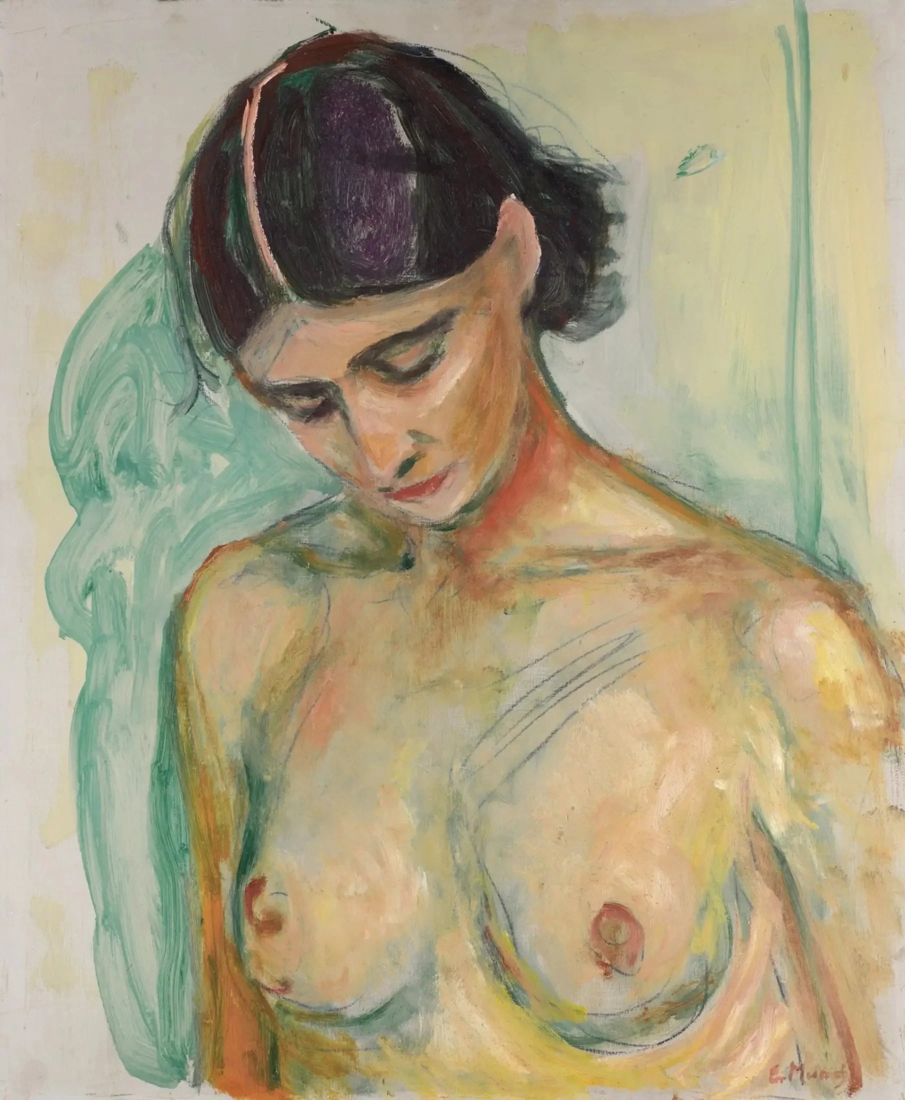 Nu à la tête penchée - Edvard Munch image 1 tableau peint à l’huile sur toile