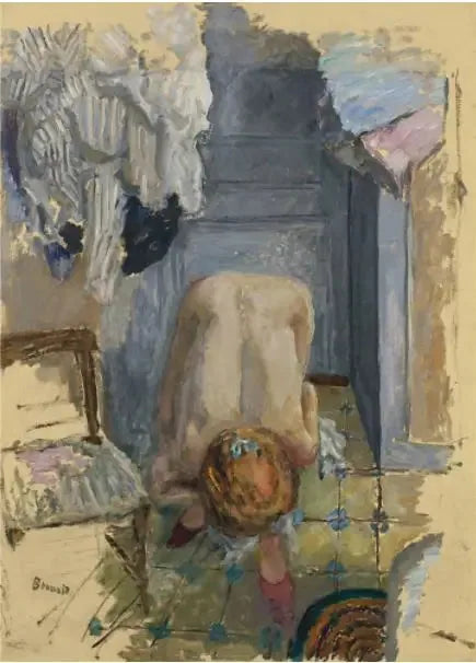 Nu Accroupi penché en avant - Pierre Bonnard image 1 copie de tableau peinte à la main