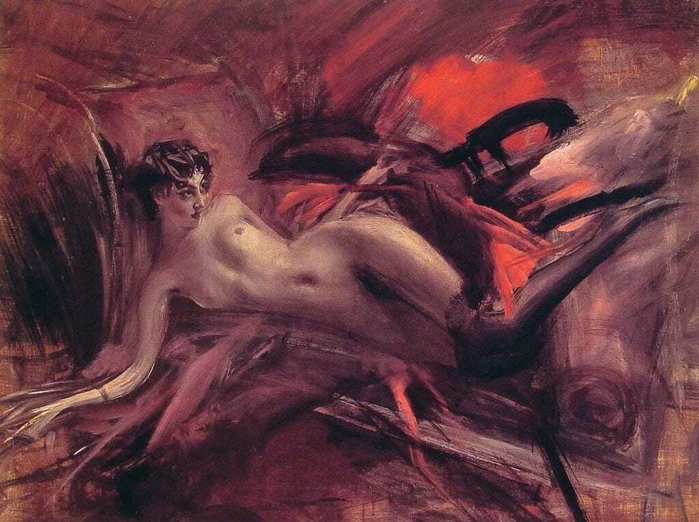 Nu allongé - Giovanni Boldini image 1 reproduction de peinture à l’huile