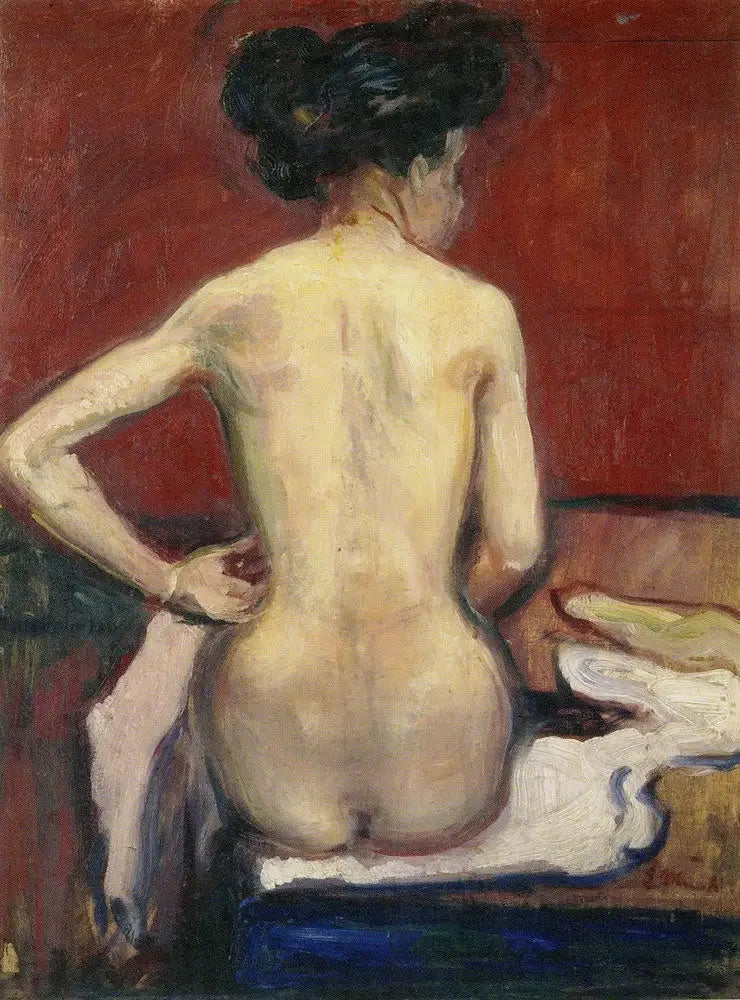 Nu assis avec sa tête tournée - Edvard Munch