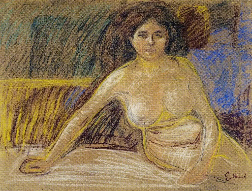 Nu assis - Edvard Munch image 1 copie peinte à la main à l’huile