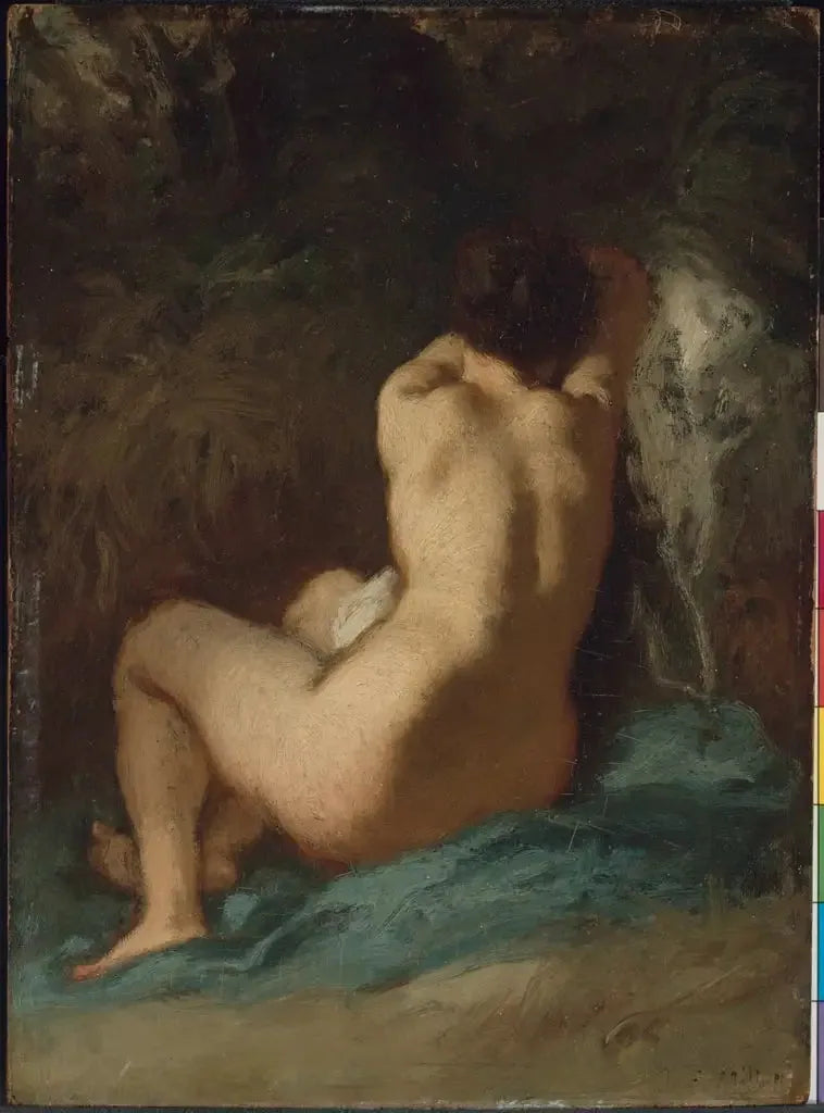 Nu assis (Les Regrets) - Jean-François Millet image 1 copie de tableau peinte à la main