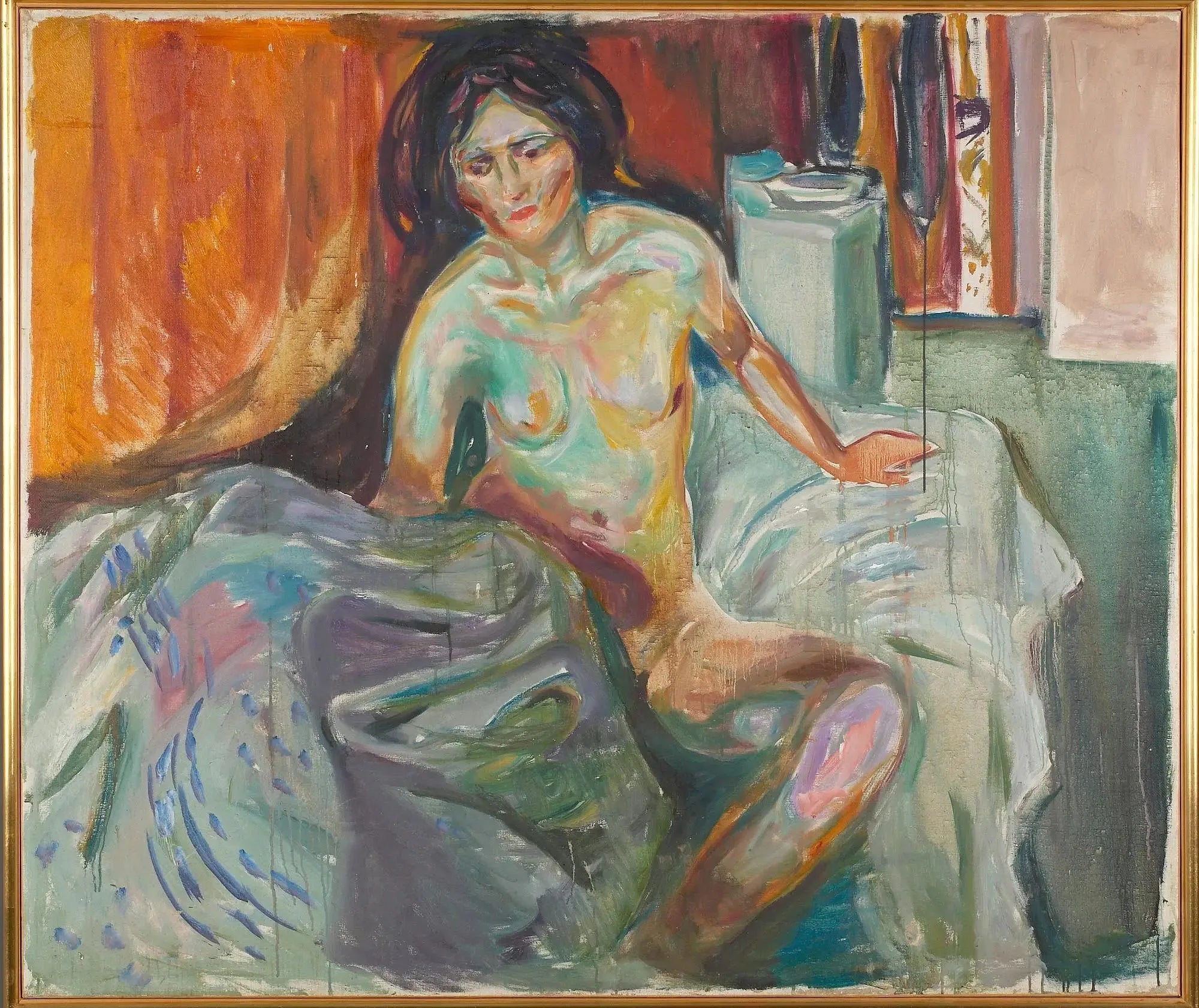 Nu assis : matin - Edvard Munch image 1 reproduction réalisée par Alpha Reproduction