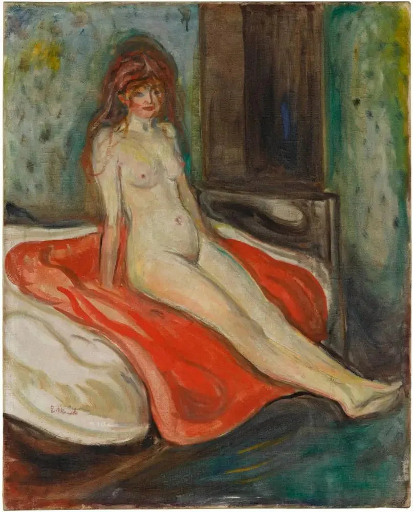 Nu assis sur le lit - Edvard Munch