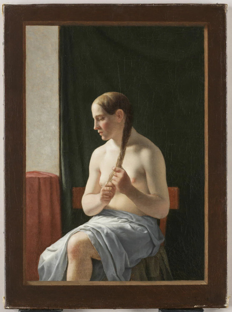 Nu assis (Trine Nielsen, modèle à l'Académie de Copenhague) - Christoffer Wilhem Eckersberg