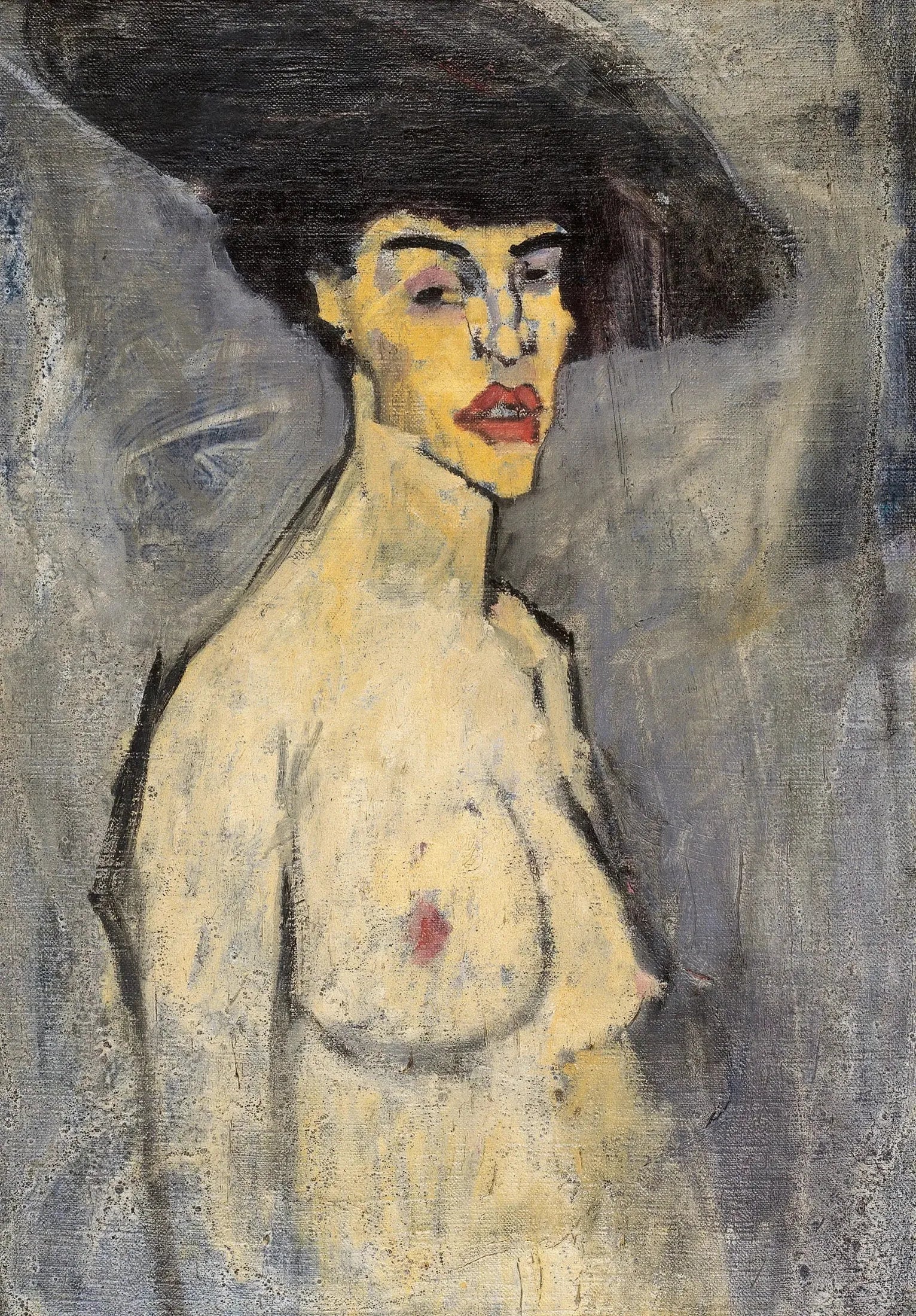 Nu au chapeau - Amedeo Modigliani image 1 reproduction d’œuvre d’art à l’huile