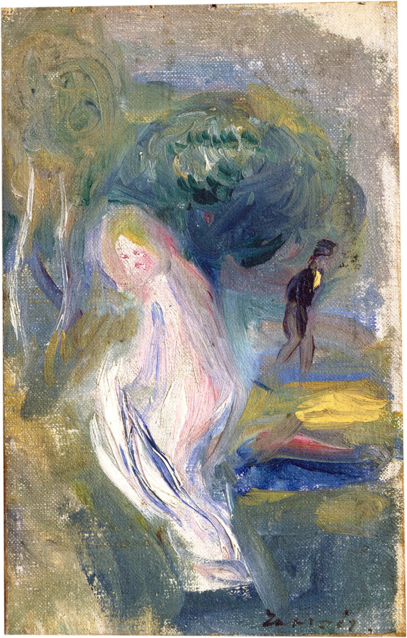 Nu avec personnage en arrière-plan - Pierre-Auguste Renoir
