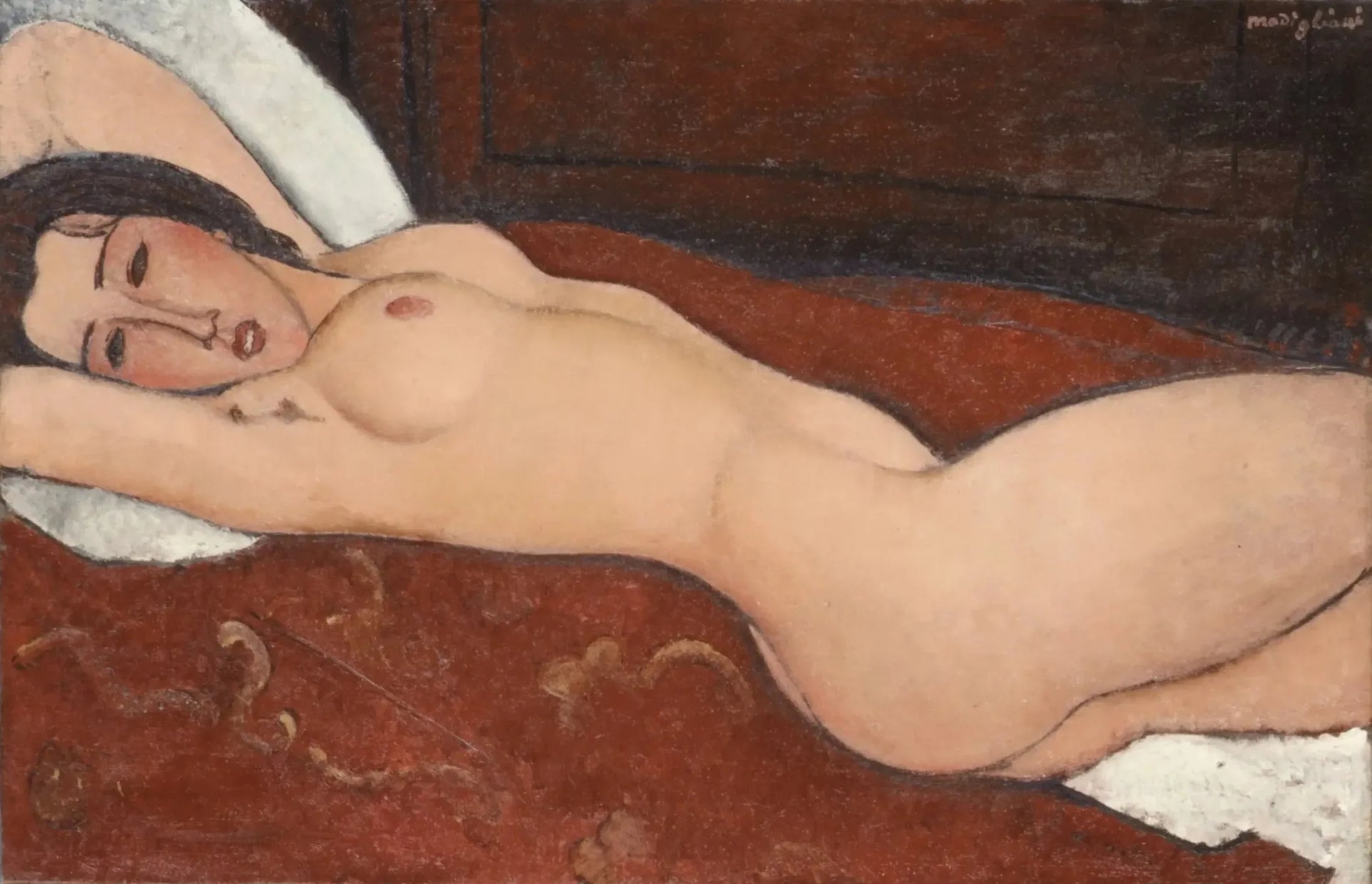 Nu couché - Amedeo Modigliani image 1 copie de tableau peinte à la main