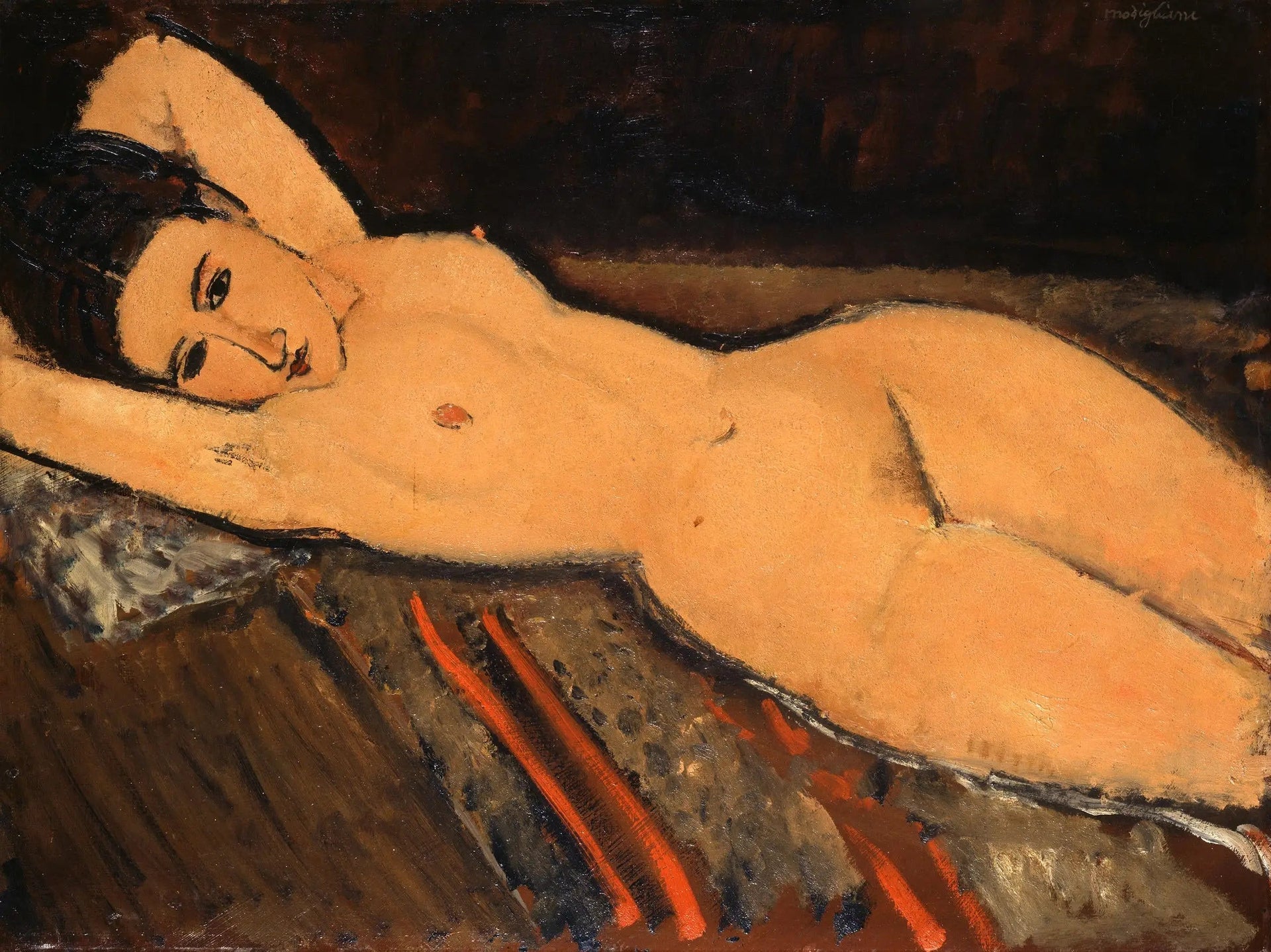 Nu couché - Amedeo Modigliani image 1 tableau peint à l’huile sur toile