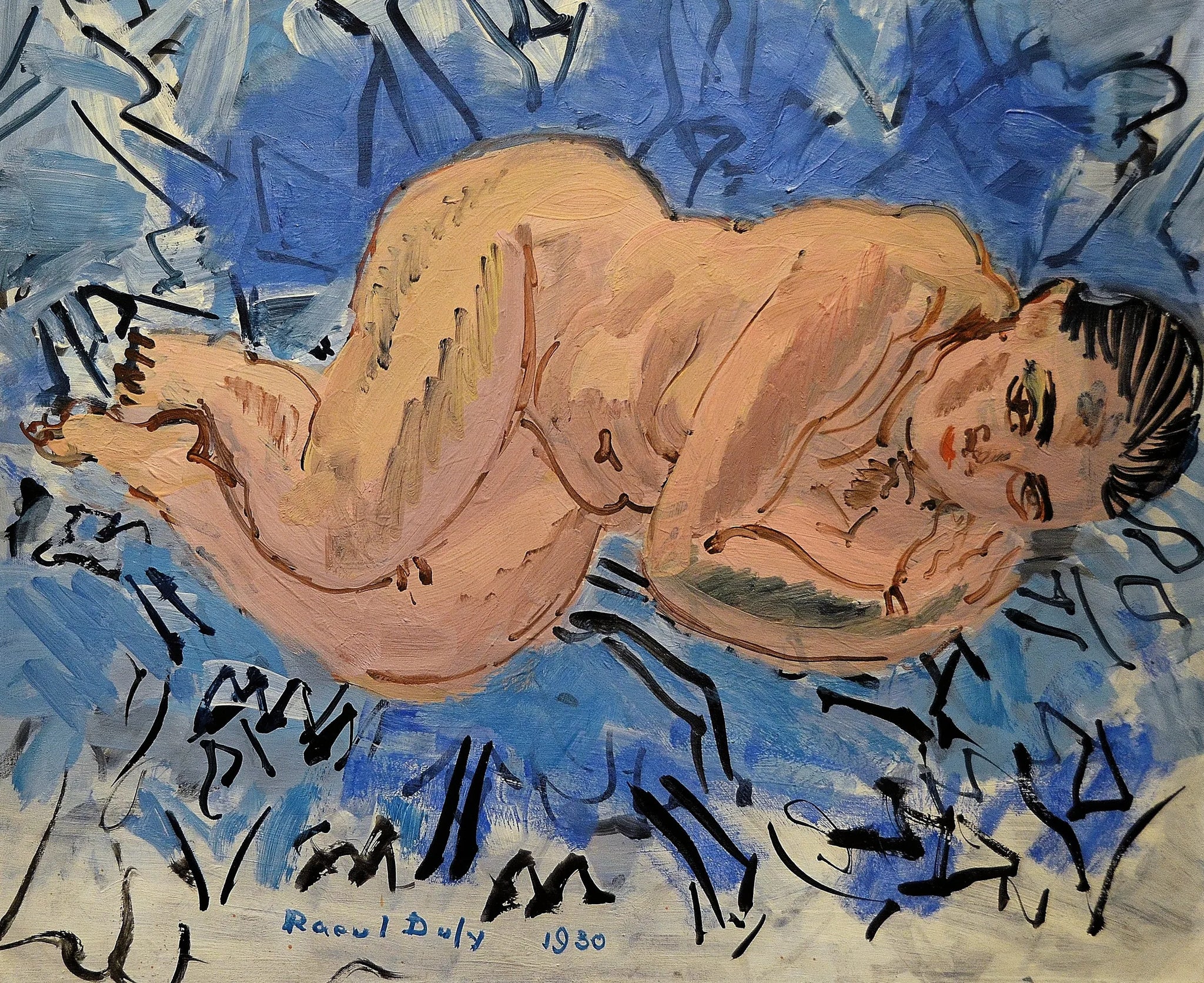 Nu couché - Raoul Dufy image 1 reproduction d’œuvre d’art à l’huile