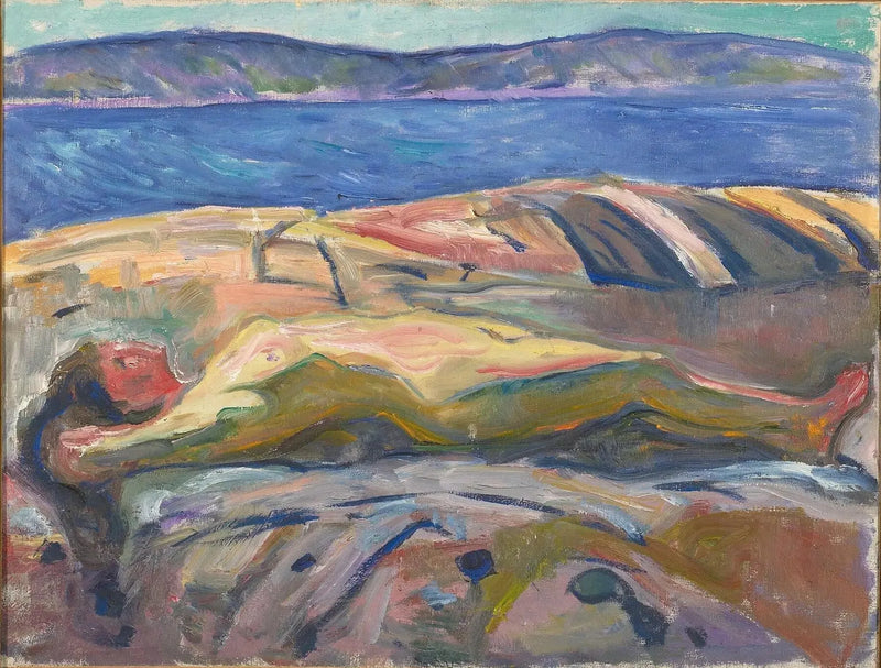 Nu couché sur les rochers - Edvard Munch