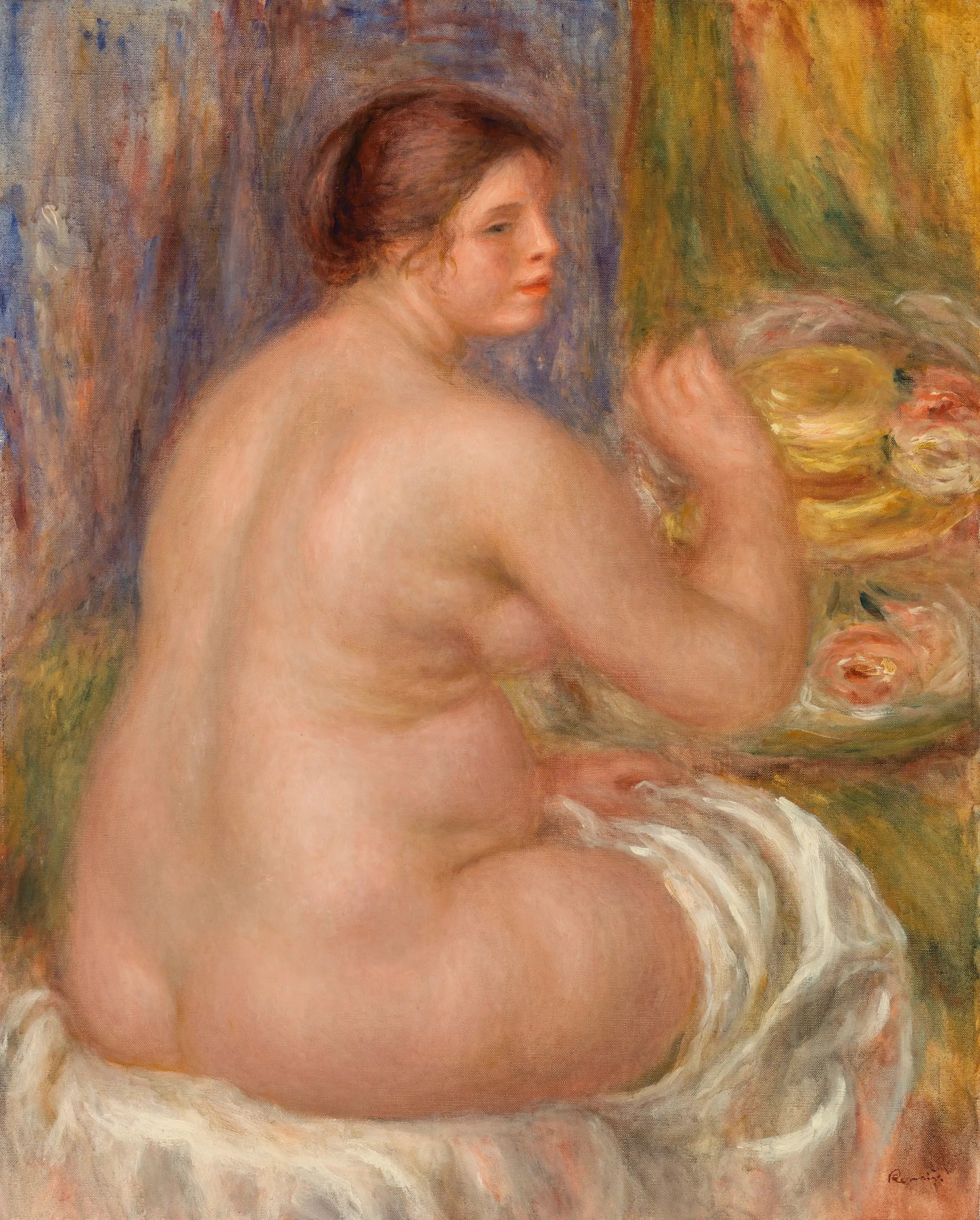 Nu de dos - Pierre-Auguste Renoir image 1 copie peinte à la main à l’huile