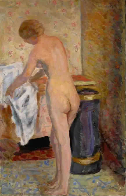 Nu debout à l'essuie-main - Pierre Bonnard image 1 copie de tableau peinte à la main