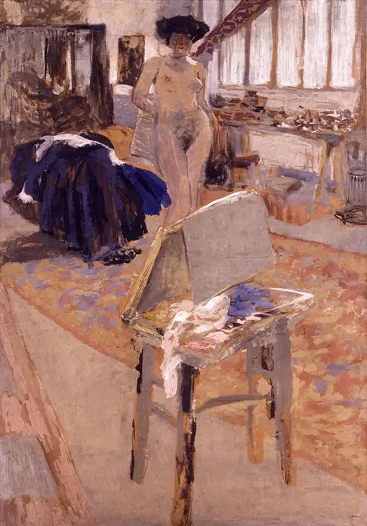 Nu debout dans l'atelier - Édouard Vuillard image 1 reproduction d’œuvre d’art à l’huile