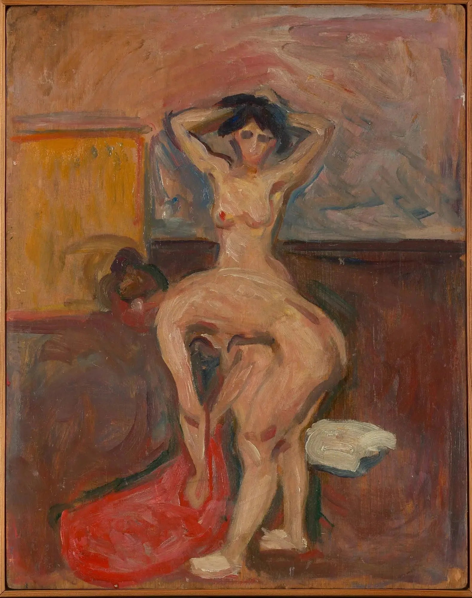 Nu debout se penchant - Edvard Munch image 1 copie de tableau peinte à la main