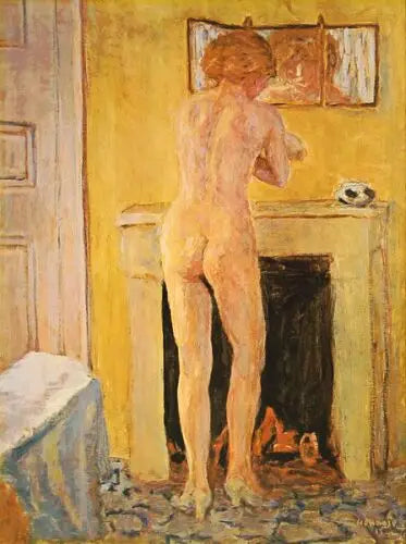 Nu devant la cheminée - Pierre Bonnard image 1 reproduction de peinture à l’huile
