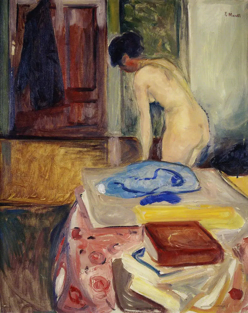 Nu en intérieur - Edvard Munch image 1 reproduction artisanale de tableau