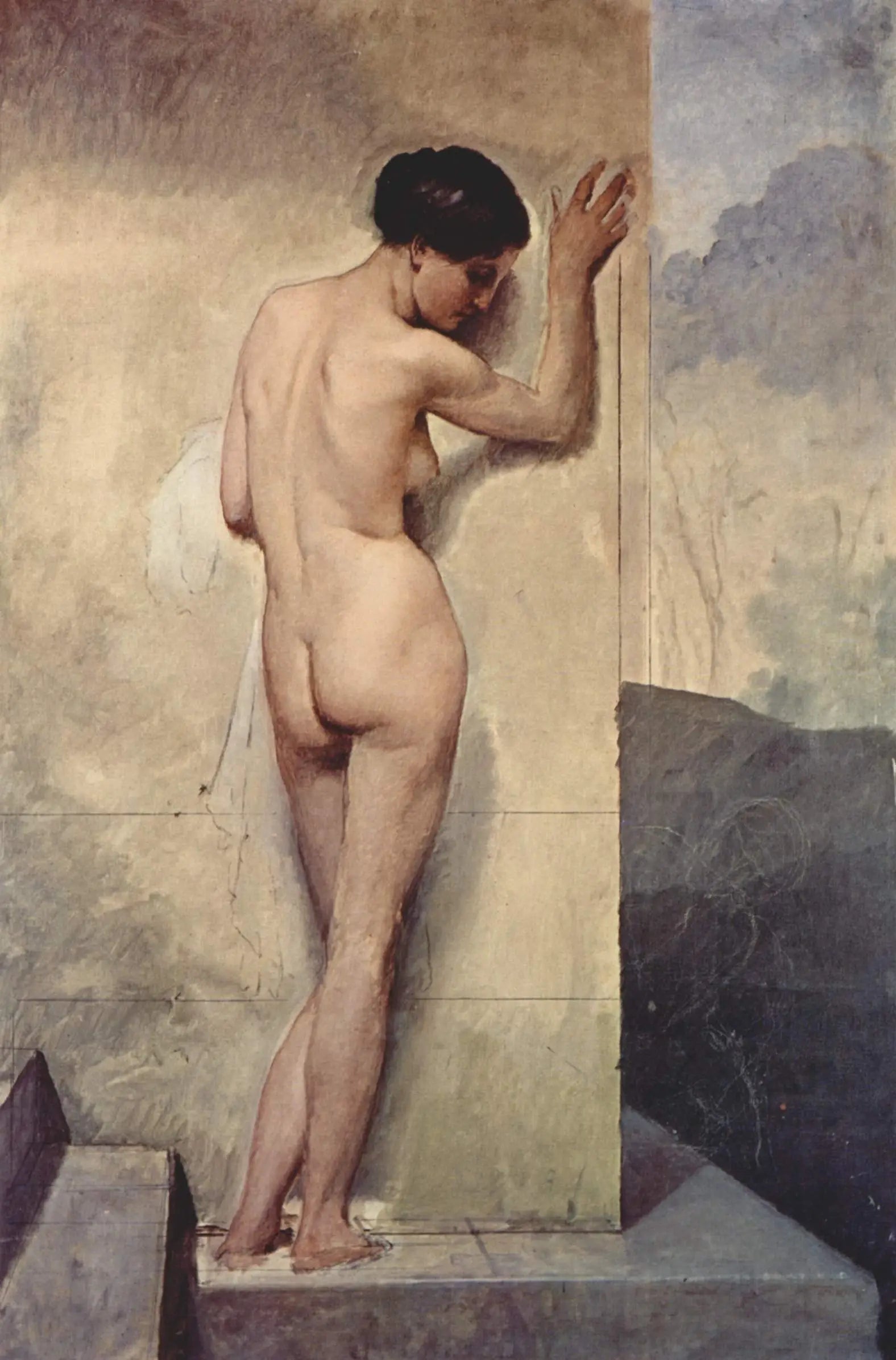 Nu féminin - Francesco Hayez image 1 reproduction artisanale de tableau