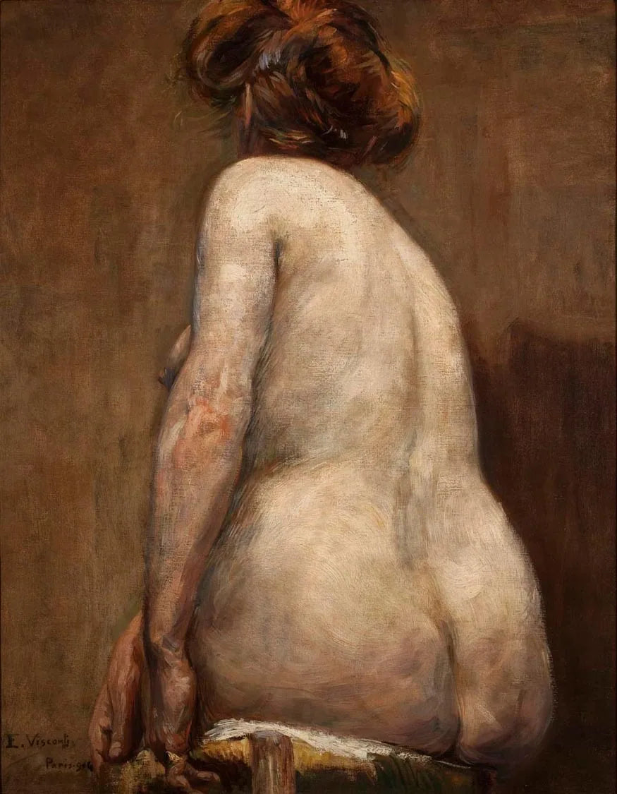 Nu feminino de costas - Eliseu Visconti image 1 copie de tableau peinte à la main