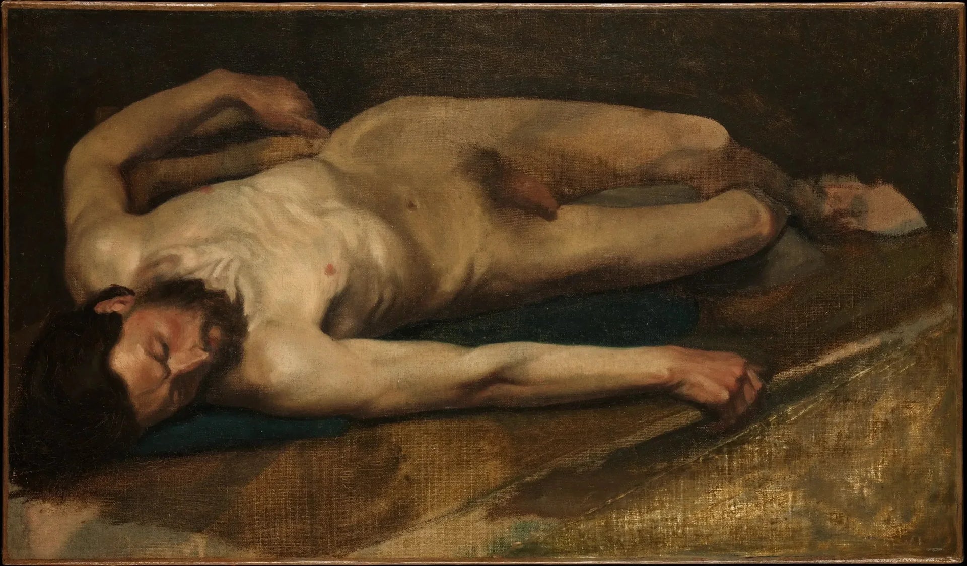 Nu masculin - Edgar Degas image 1 reproduction artisanale de tableau