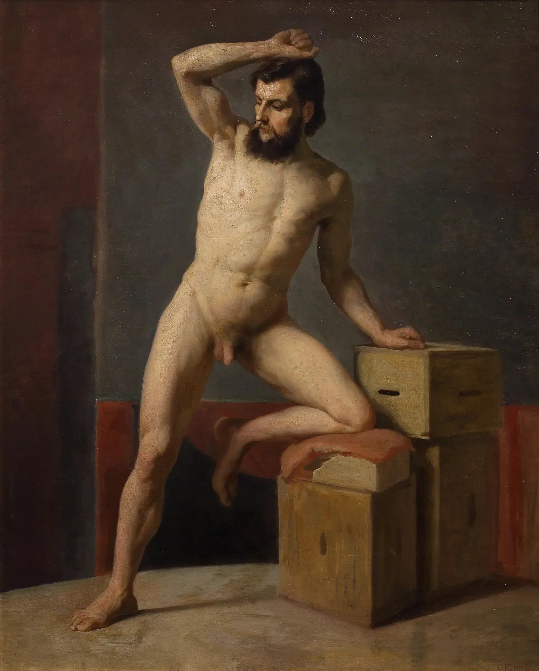 Nu masculin - Gustav Klimt image 1 reproduction réalisée par Alpha Reproduction