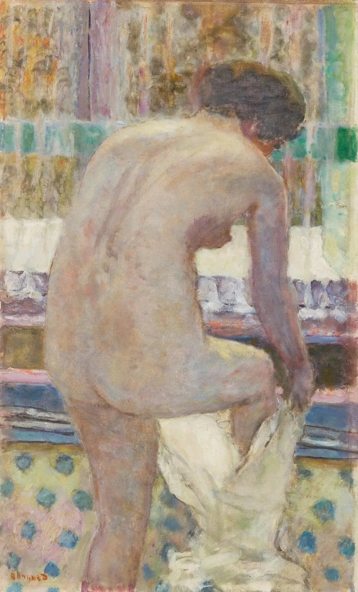 Nu s'habillant - Pierre Bonnard image 1 tableau peint à l’huile sur toile