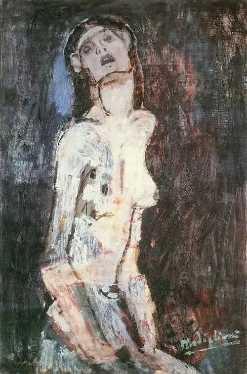 Nu souffrant - Amedeo Modigliani image 1 copie de tableau peinte à la main