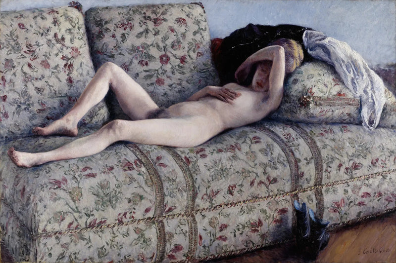 Nu sur un canapé - Gustave Caillebotte