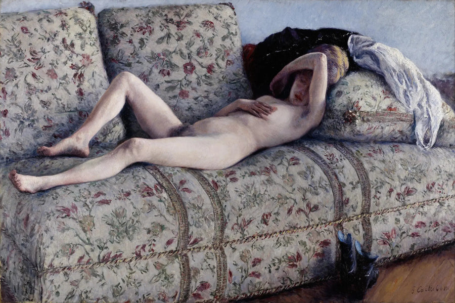 Nu sur un canapé - Gustave Caillebotte