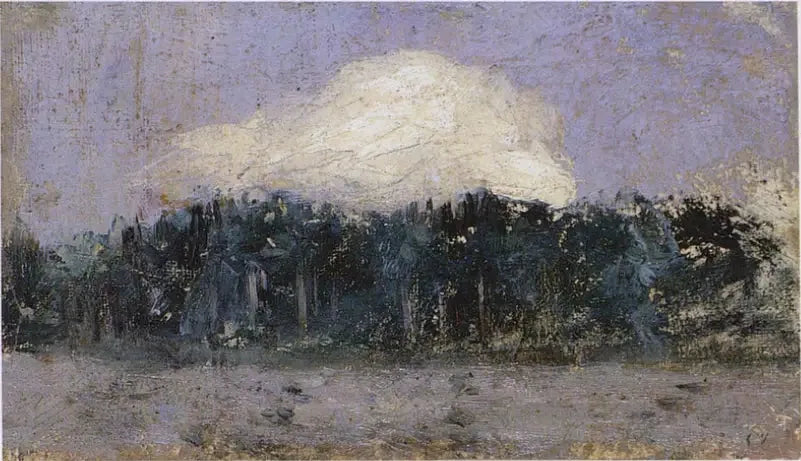 Nuage blanc sur la forêt - Édouard Vuillard image 1 copie peinte à la main à l’huile