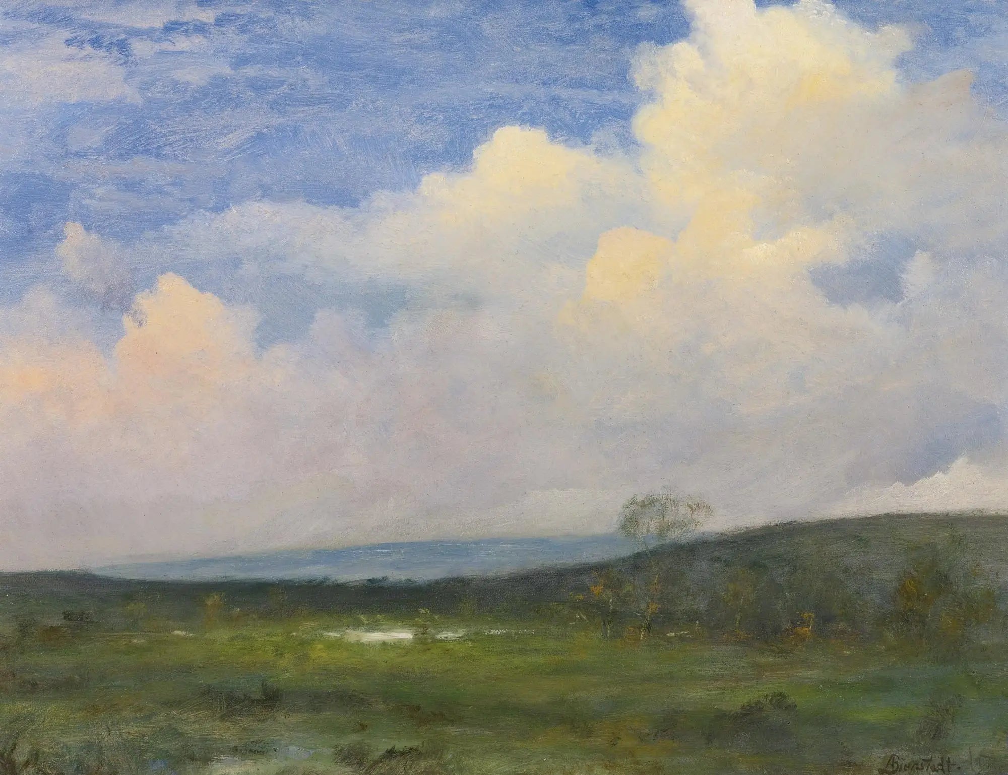 Nuages au-dessus de la Californie - Albert Bierstadt image 1 reproduction de peinture à l’huile
