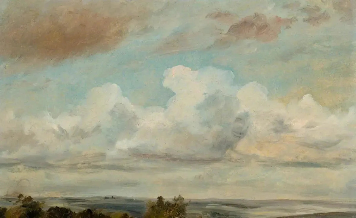 Nuages cumulus au-dessus d'un paysage - John Constable image 1 copie peinte à la main à l’huile