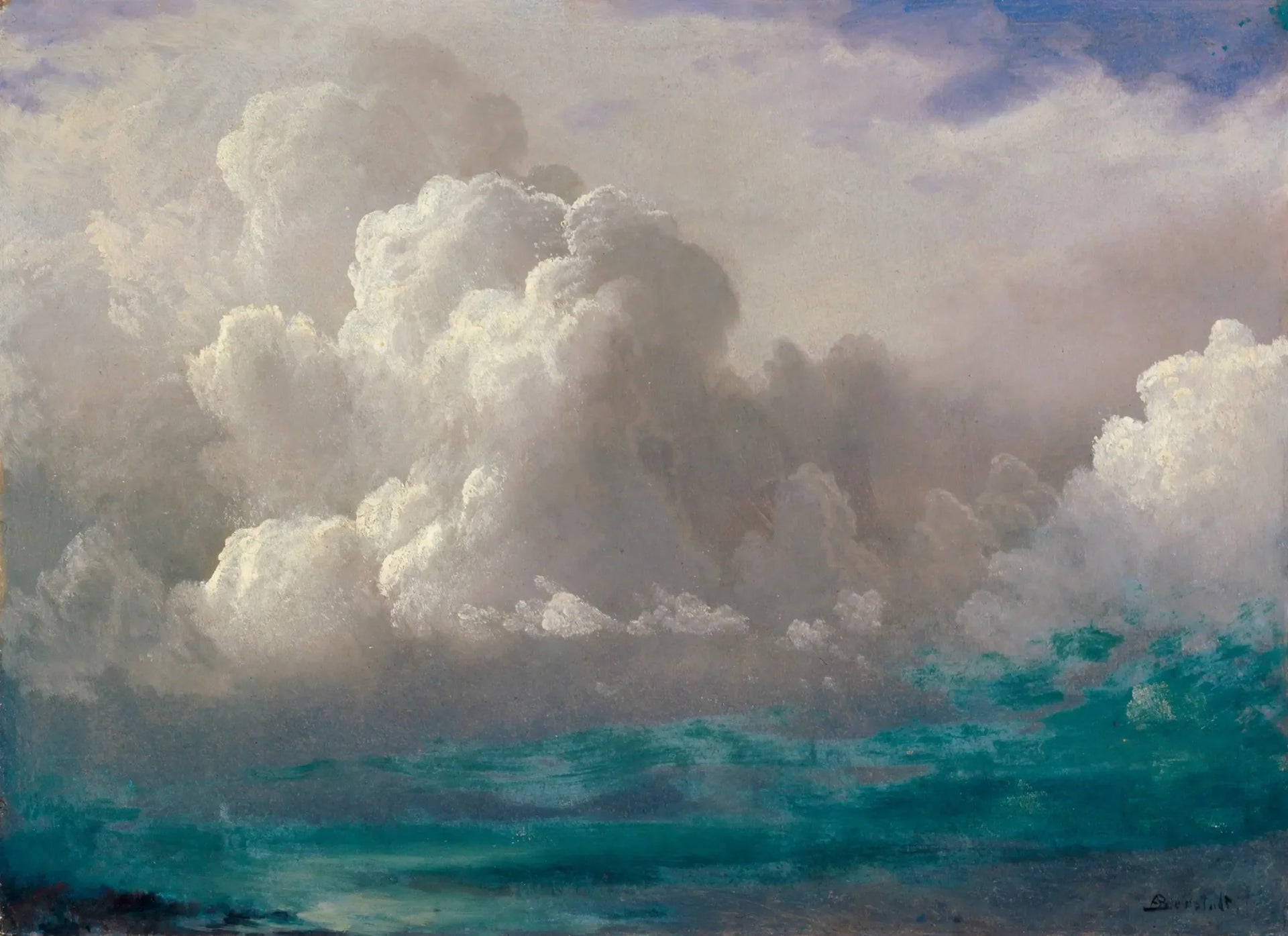 Nuages d'orage - Albert Bierstadt image 1 reproduction de peinture à l’huile