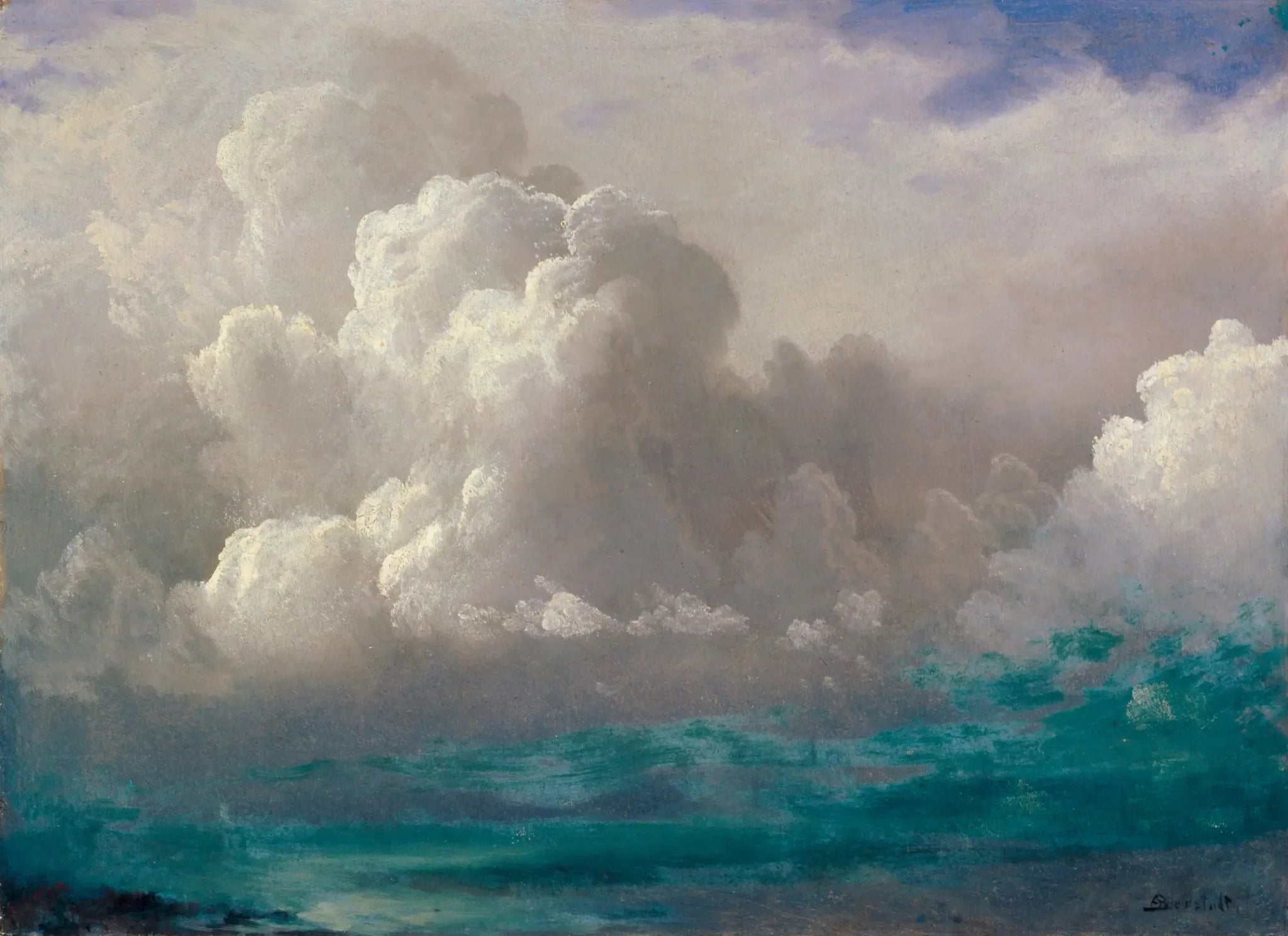 Nuages d'orage - Albert Bierstadt image 1 reproduction de peinture à l’huile