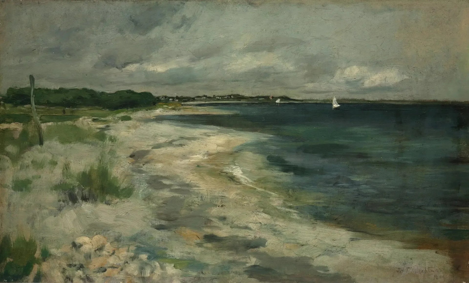 Nuages d'orage - John Henry Twachtman image 1 reproduction de peinture à l’huile