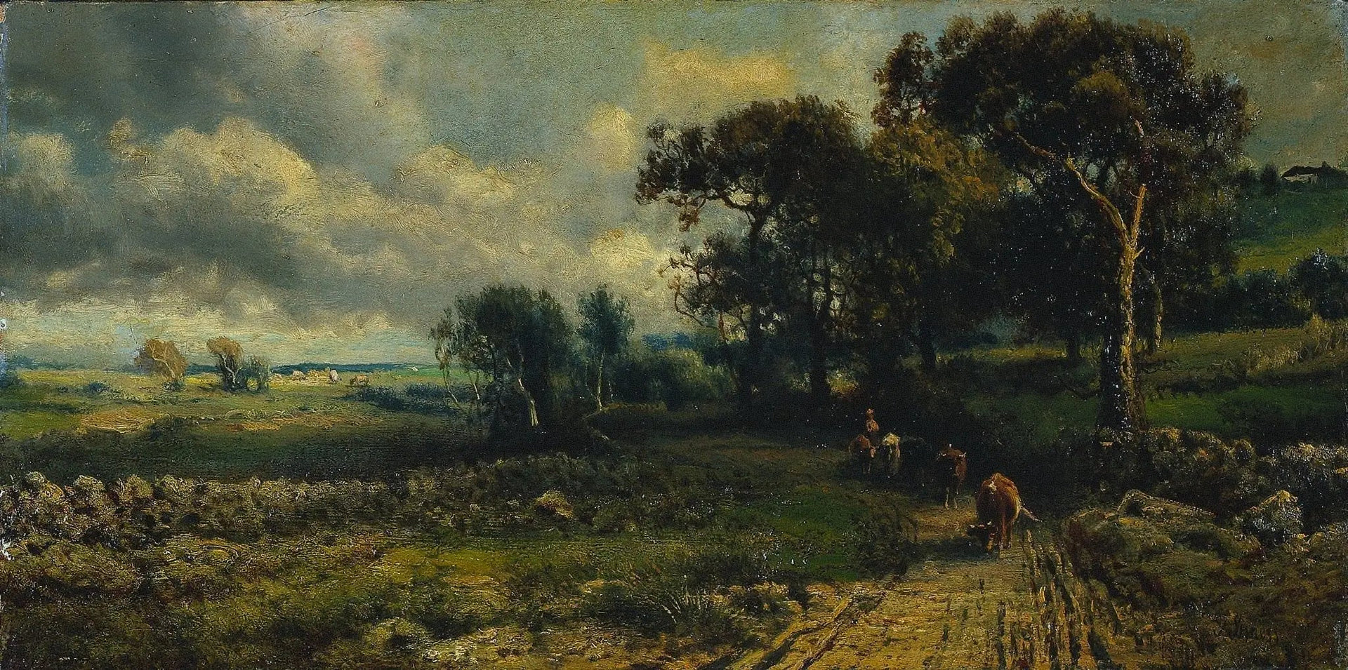 Nuages laineux - George Inness image 1 copie peinte à la main à l’huile
