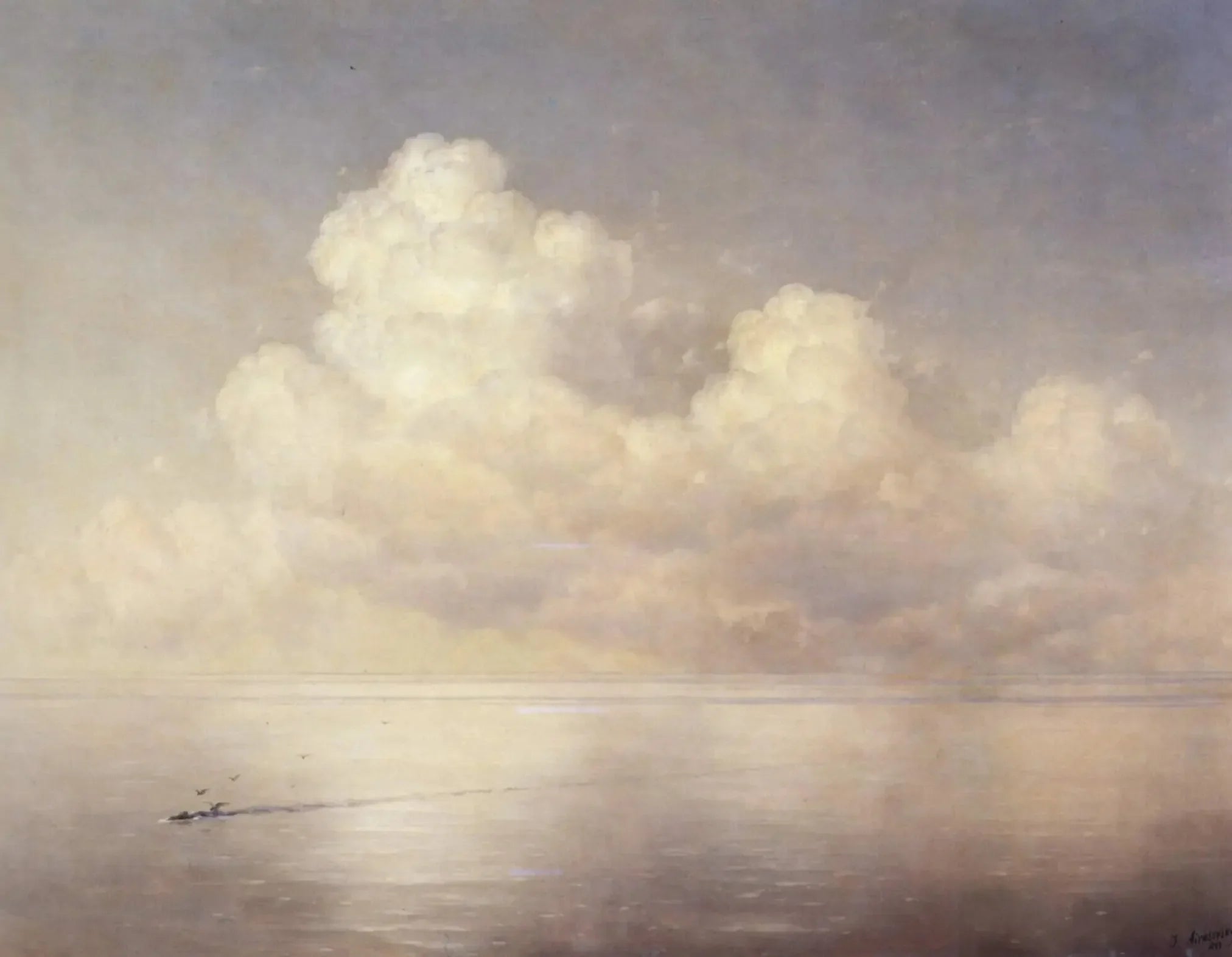 Nuages sur la mer, calme - Ivan Aïvazovski image 1 reproduction de peinture à l’huile