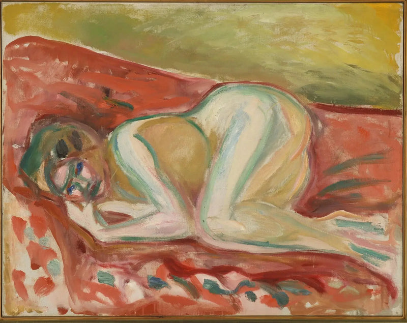 Nud accroupi - Edvard Munch