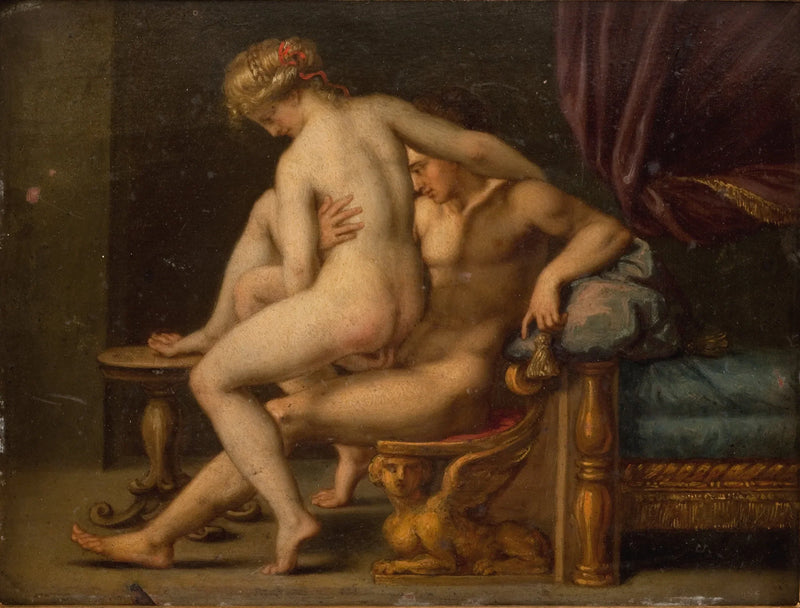 Nuditet med mand og kvinde - Agostino Carracci