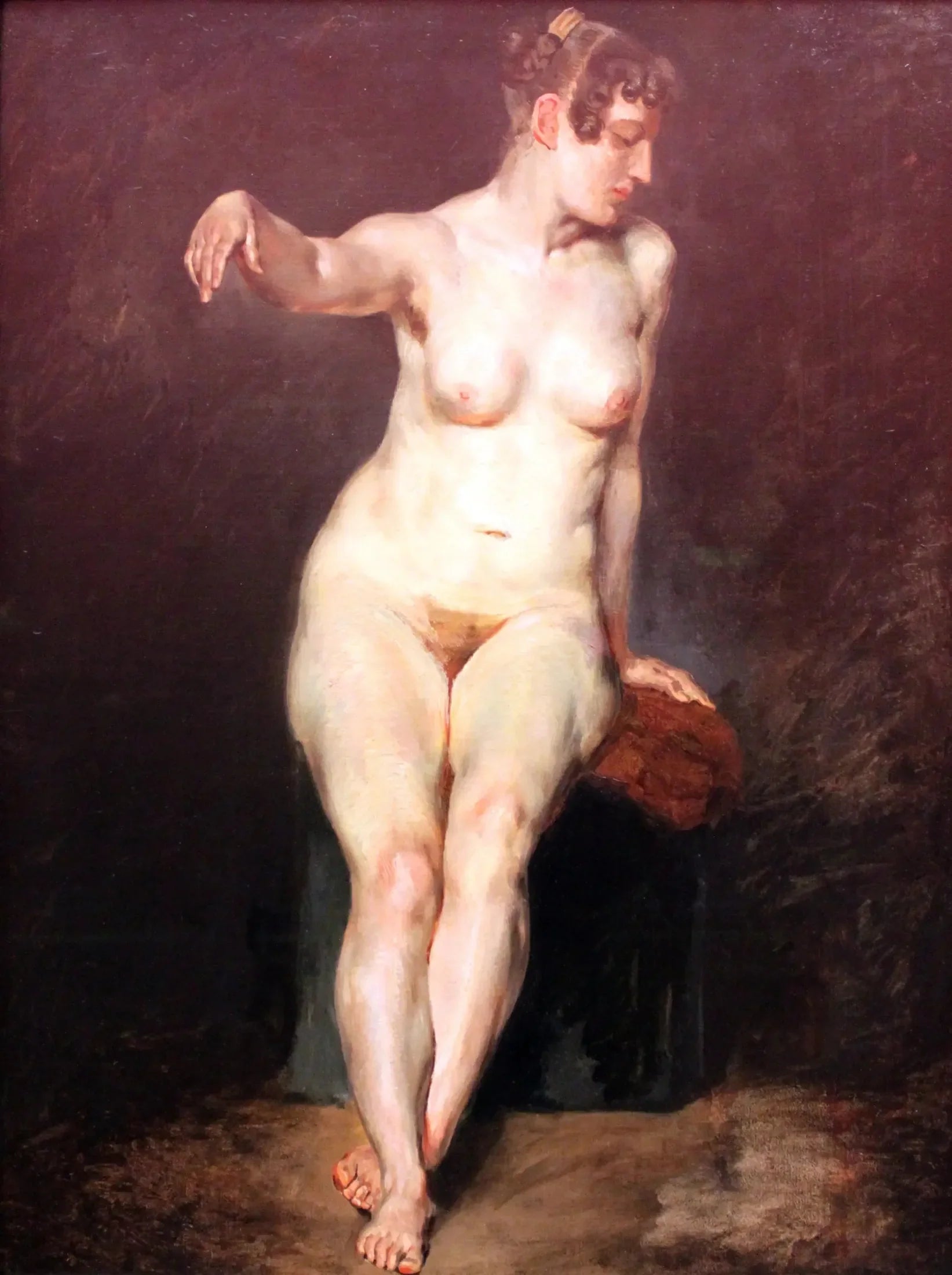 Nue assise, Mademoiselle Rose - Eugène Delacroix image 1 reproduction de peinture à l’huile