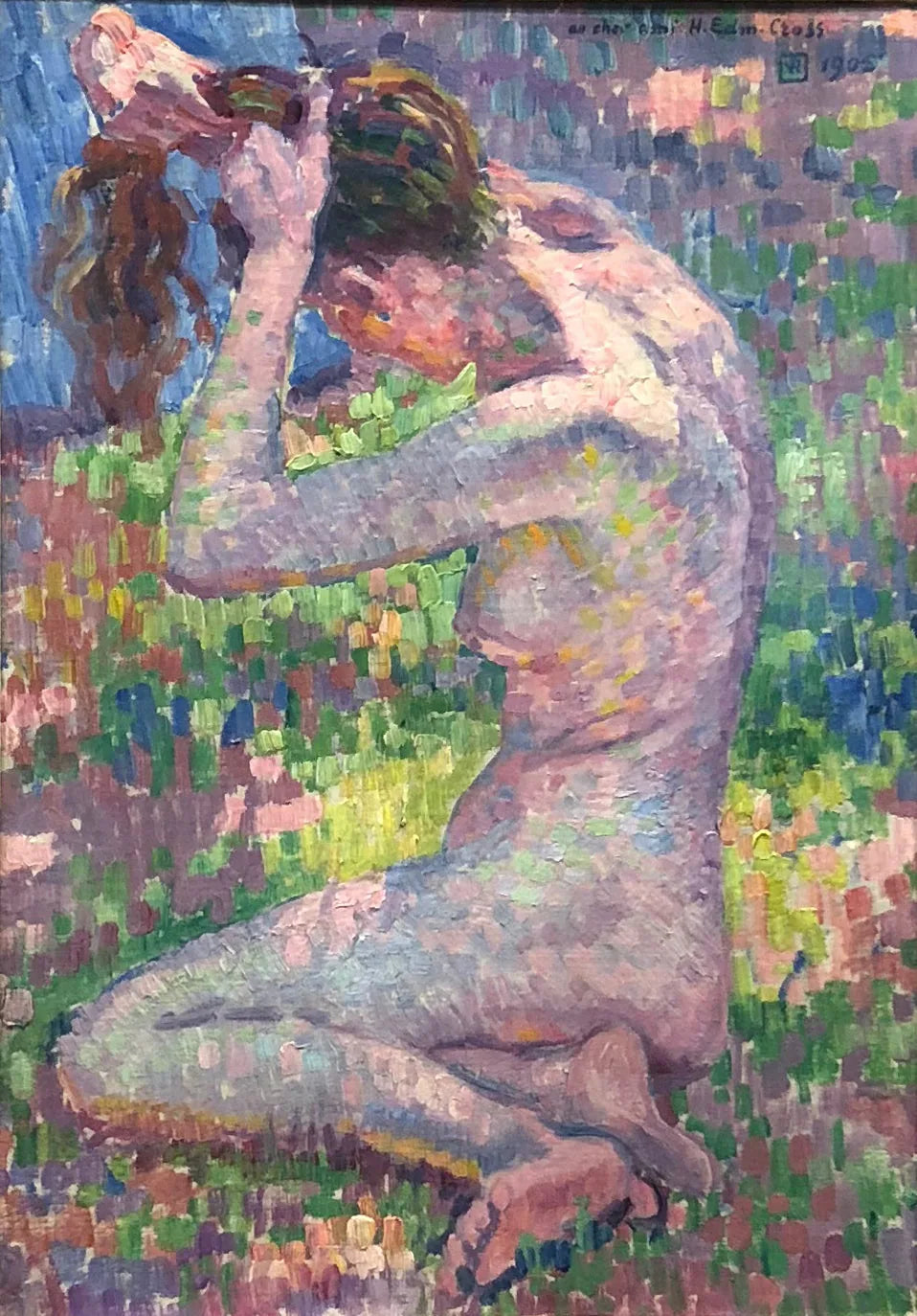 nue assise - Théo van Rysselberghe image 1 tableau peint à l’huile sur toile