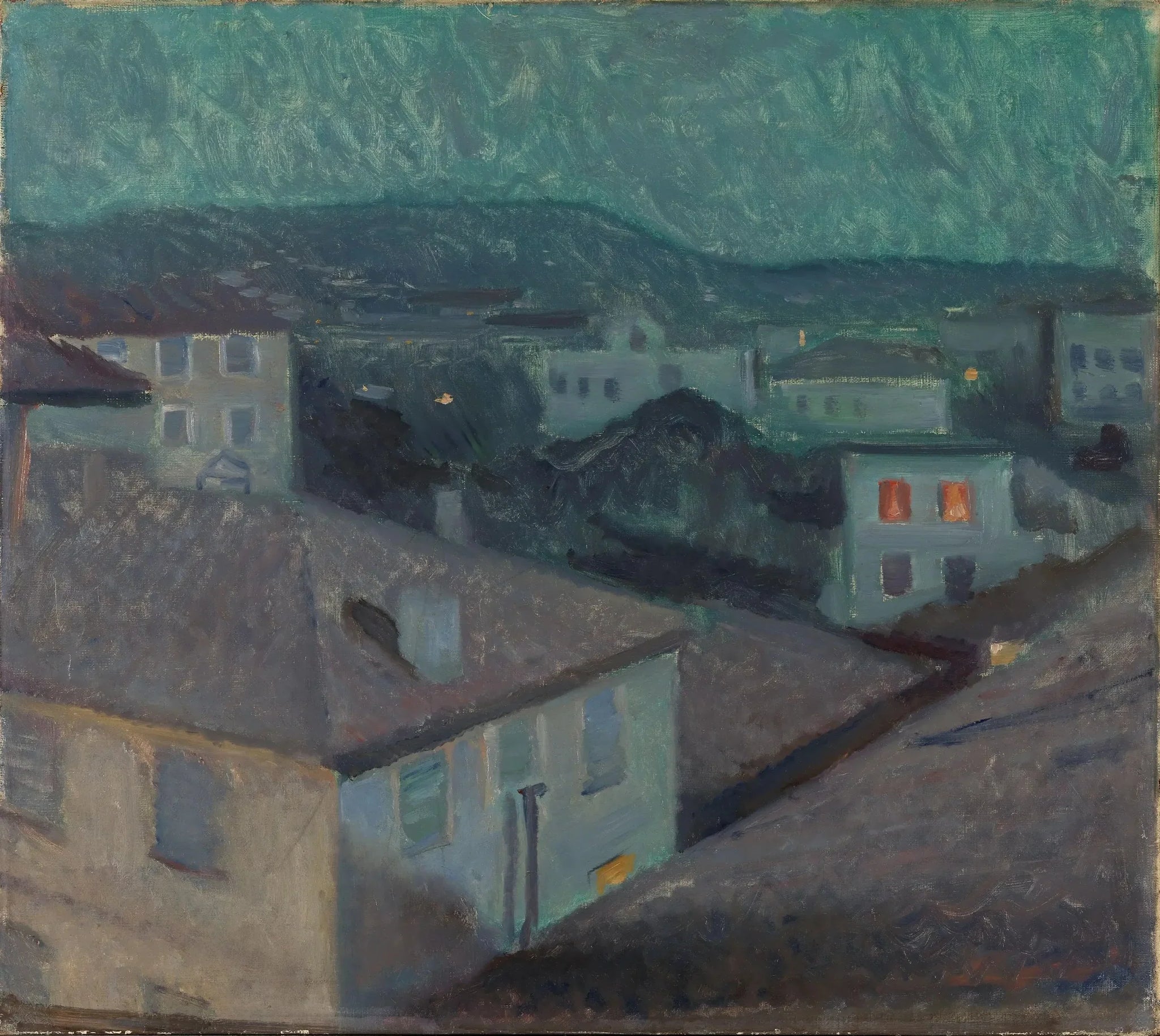 Nuit à Nice - Edvard Munch image 1 reproduction artisanale de tableau