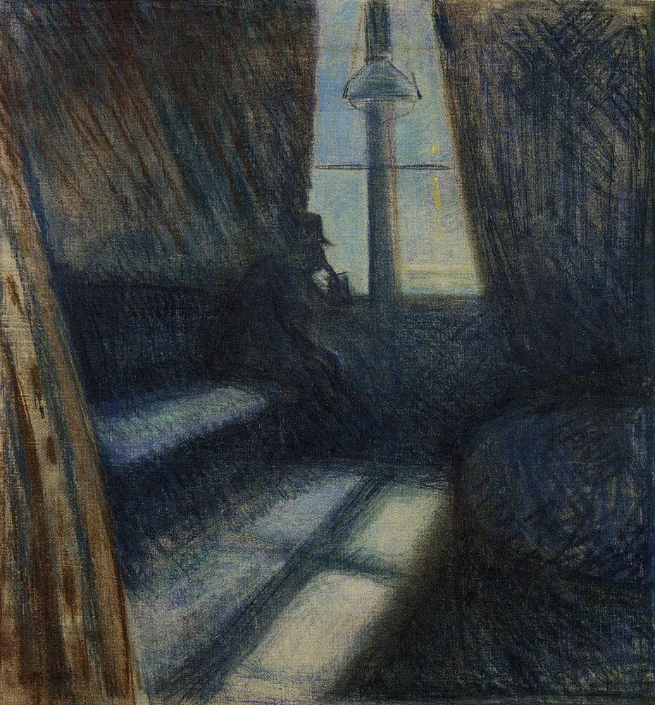 Nuit à Saint-Cloud - Edvard Munch image 1 reproduction artisanale de tableau