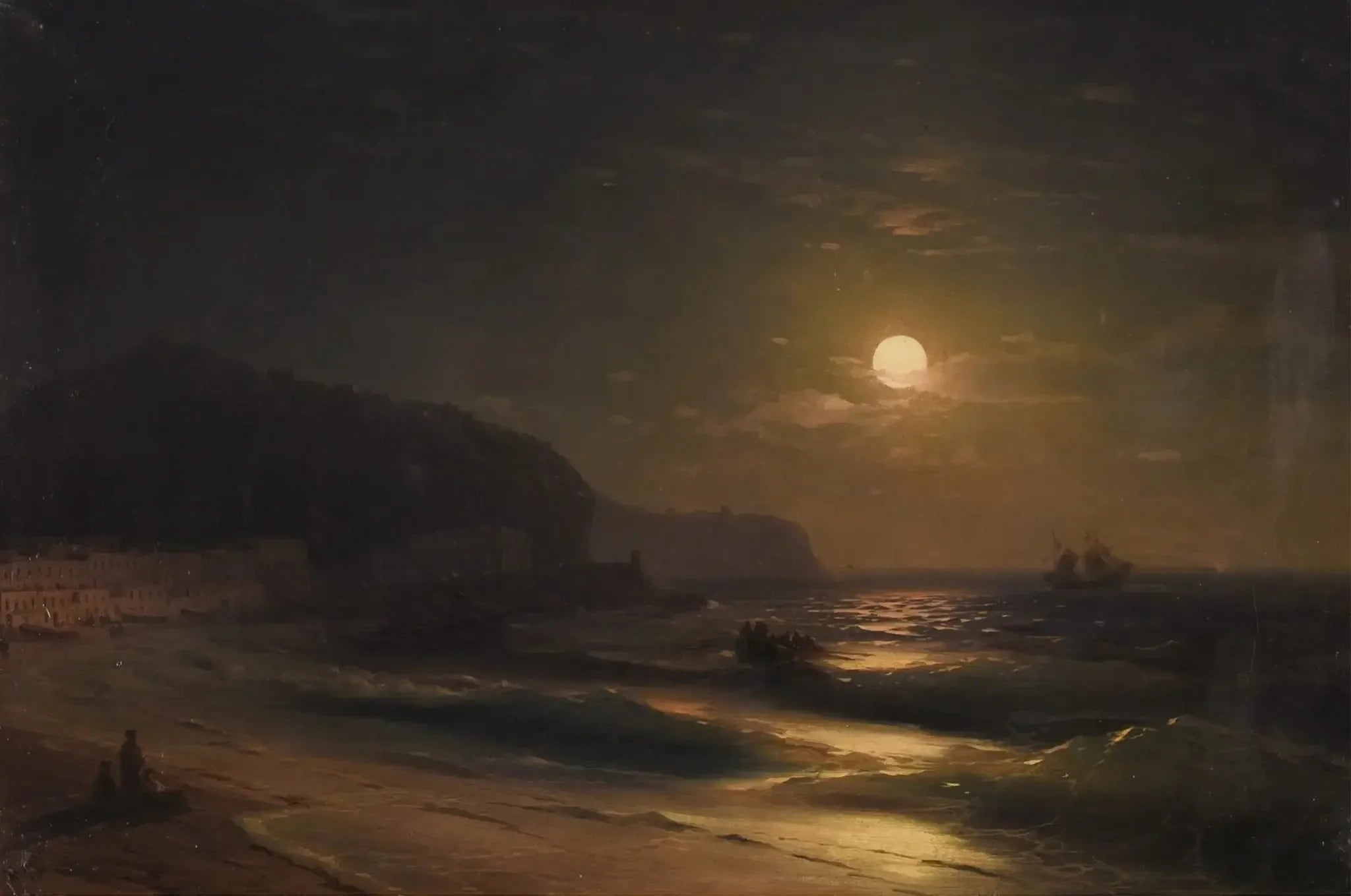 Nuit au clair de lune - Ivan Aïvazovski image 1 reproduction de peinture à l’huile