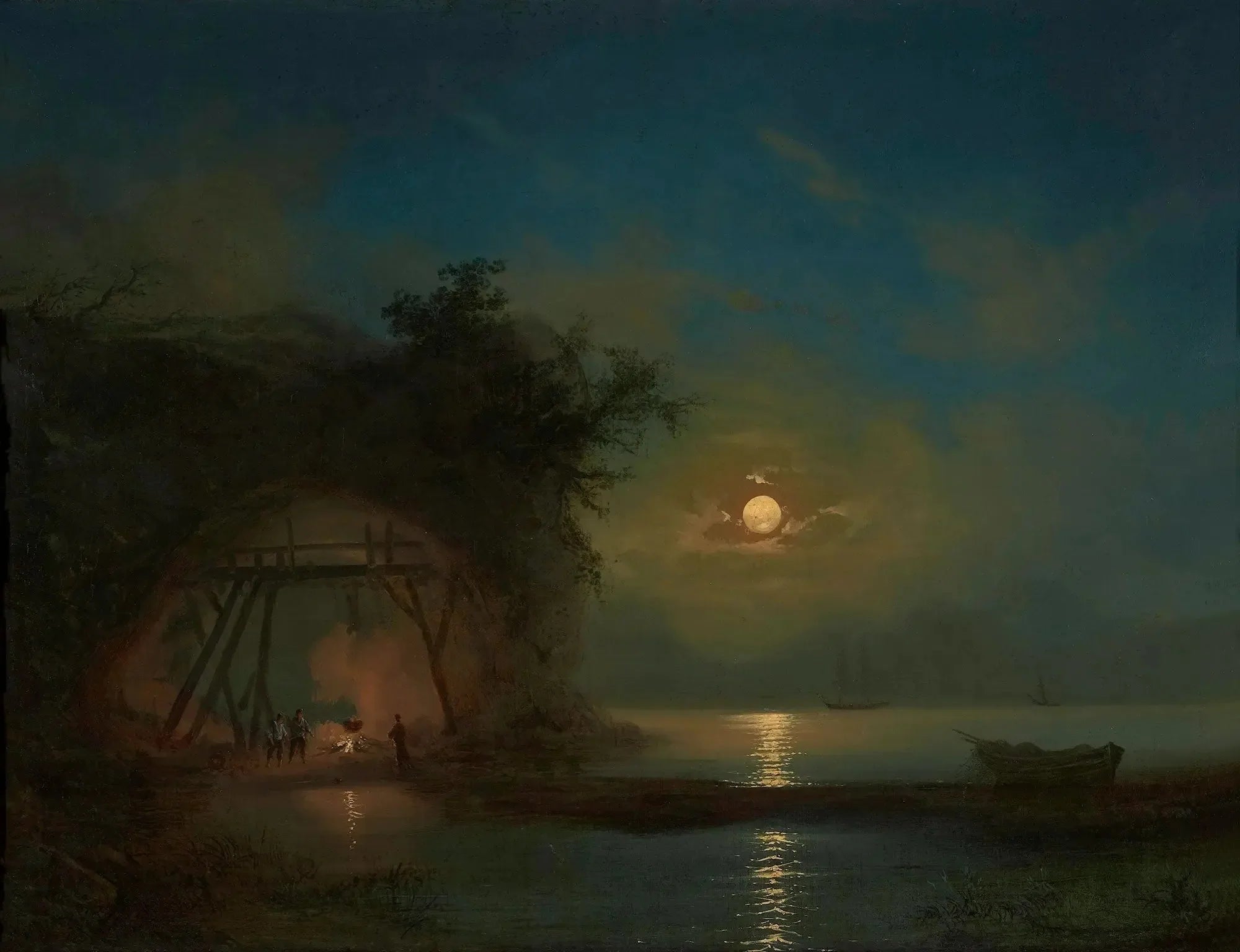 Nuit au clair de lune - Ivan Aïvazovski image 1 reproduction réalisée par Alpha Reproduction