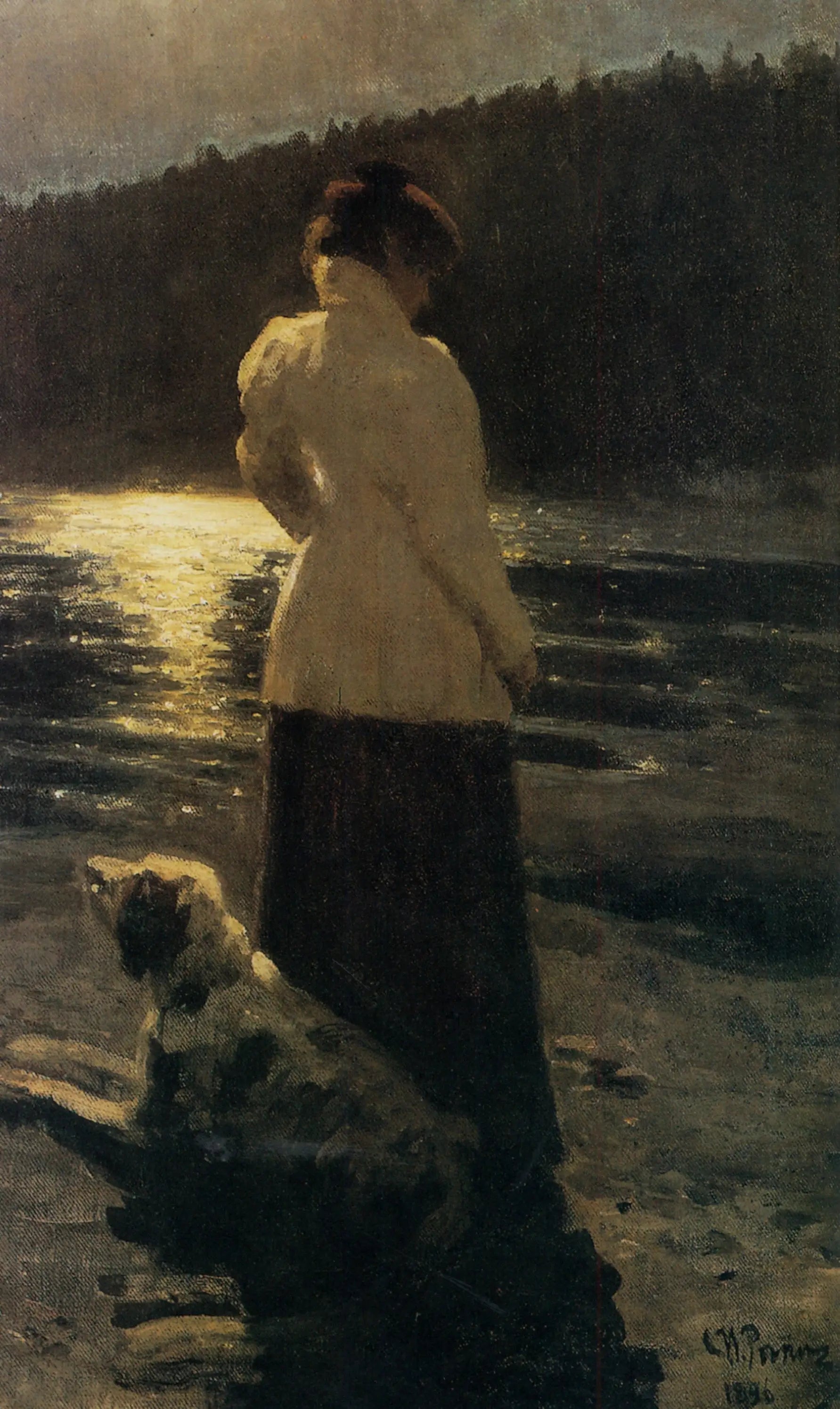 Nuit au clair de lune. Zdravnevo - Ilya Repin image 1 reproduction artisanale de tableau