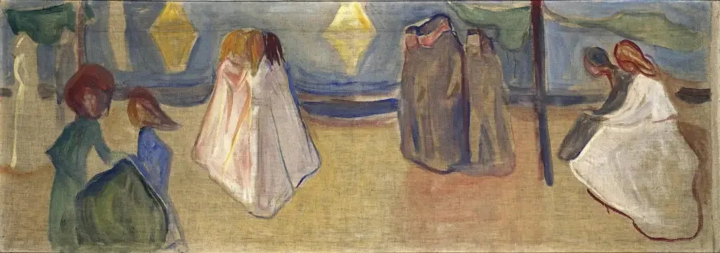 Nuit d'été (Frise Reinhardt) - Edvard Munch image 1 reproduction de peinture à l’huile