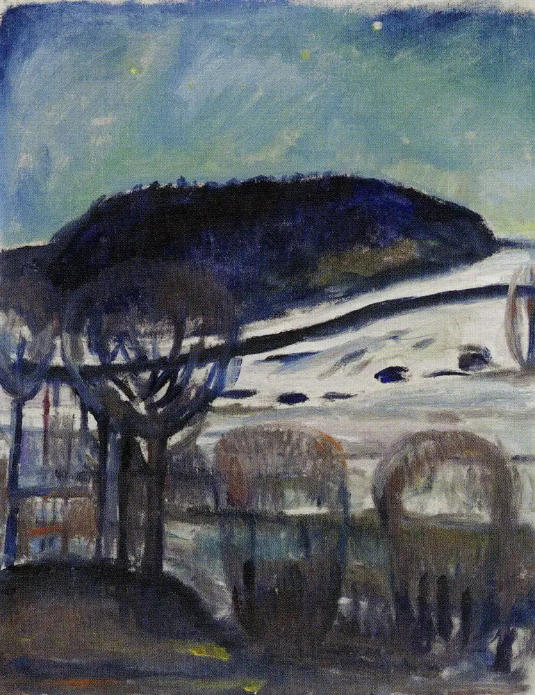 Nuit d'hiver - Edvard Munch image 1 reproduction d’œuvre d’art à l’huile