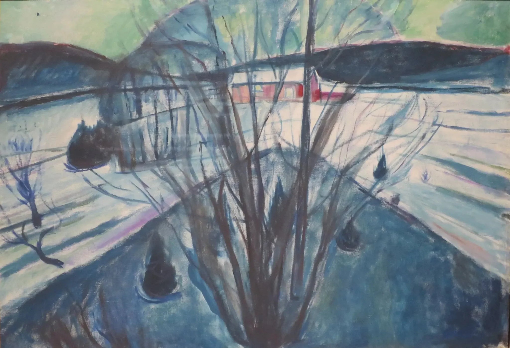 Nuit d'hiver - Edvard Munch image 1 copie peinte à la main à l’huile