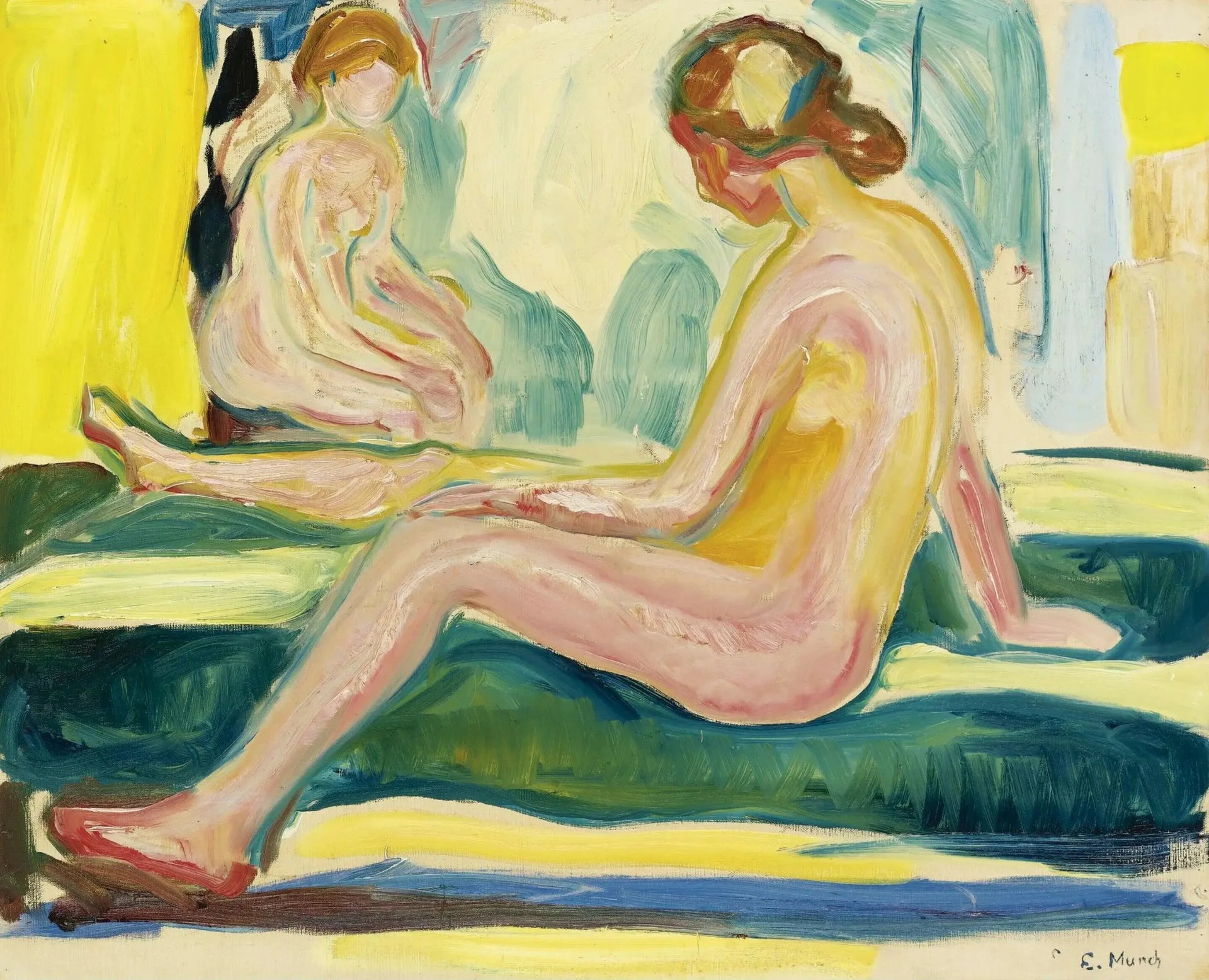 Nus féminins assis - Edvard Munch image 1 reproduction d’œuvre d’art à l’huile